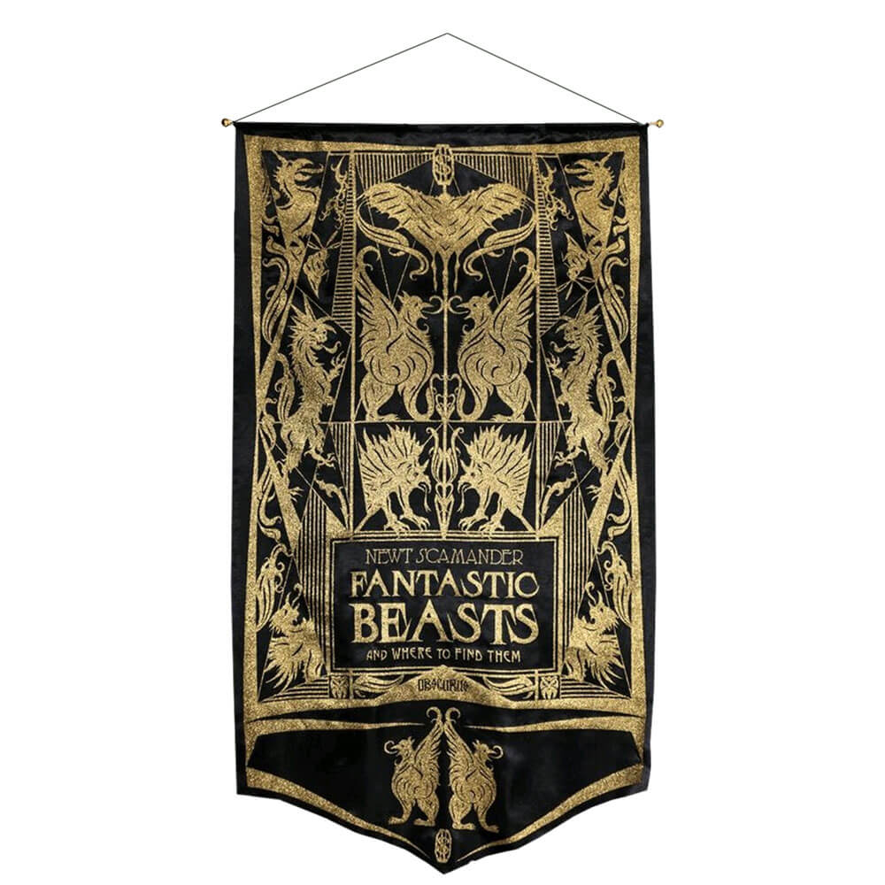 Fantastic Beasts trouves-les Newt Book CVR Gold Glitter Banner