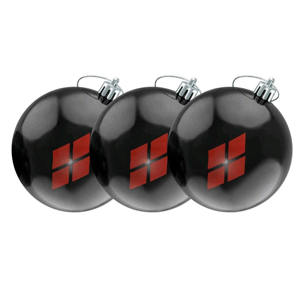 Batman Harley Quinn Diamond Pattern de Noël Bauble Ornement 3PK