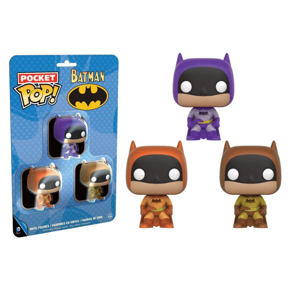 Batman Brown, Purple & Orange Us Pocket Pop! 3 paquet