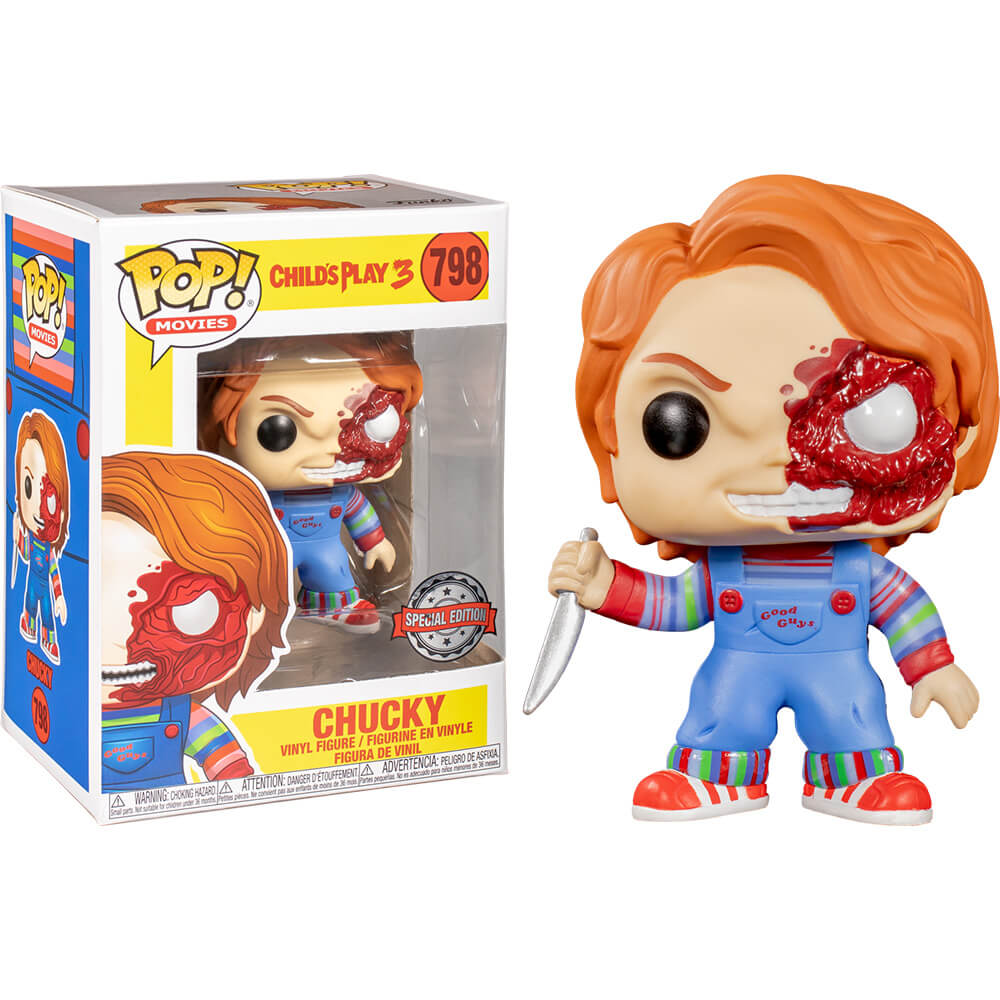 Le jeu de l'enfant Chucky Half Battle nous a endommagé Excl Pop! Vinyle