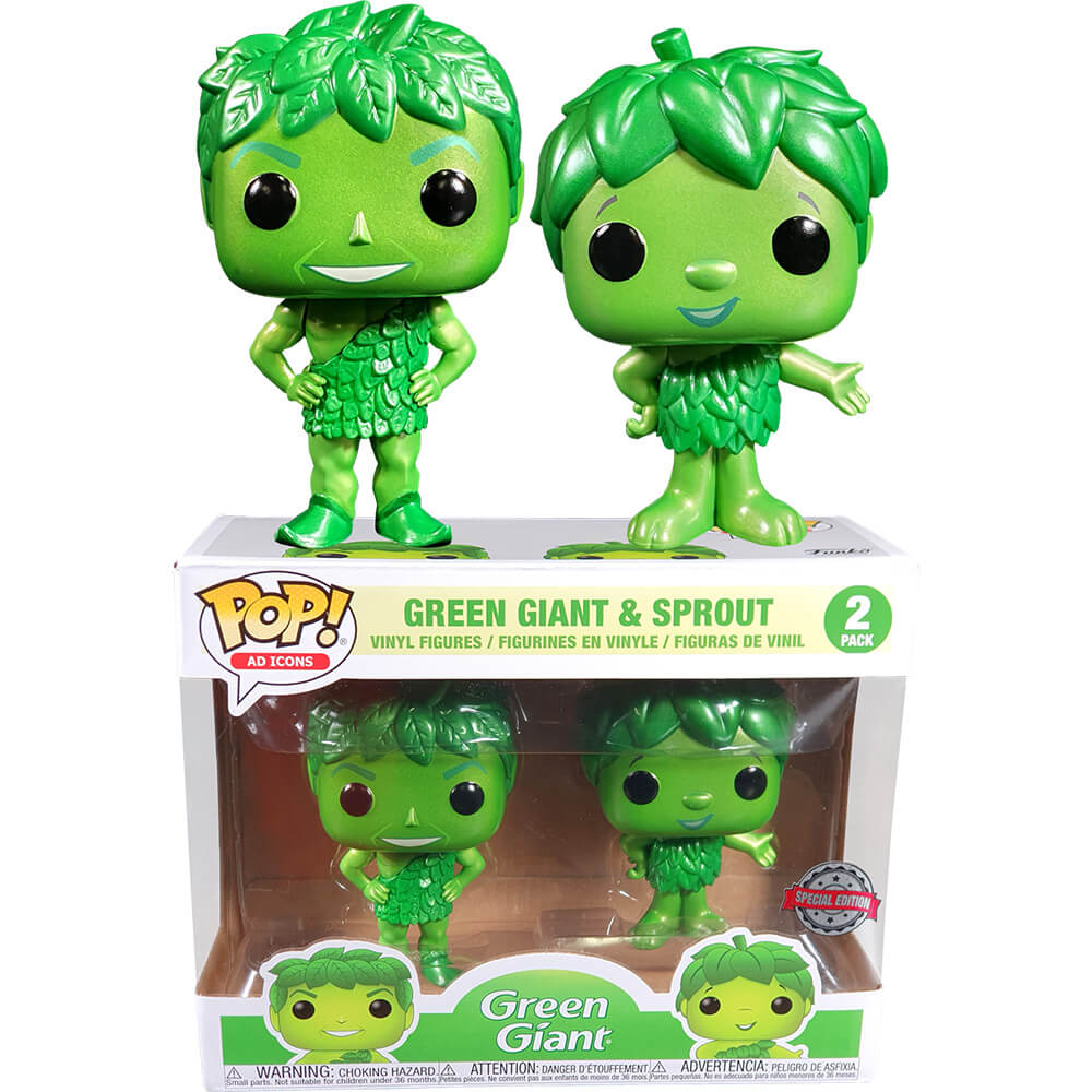 Icônes AD Green Giant & Sprout Metallic Us Excl Pop! 2-PK