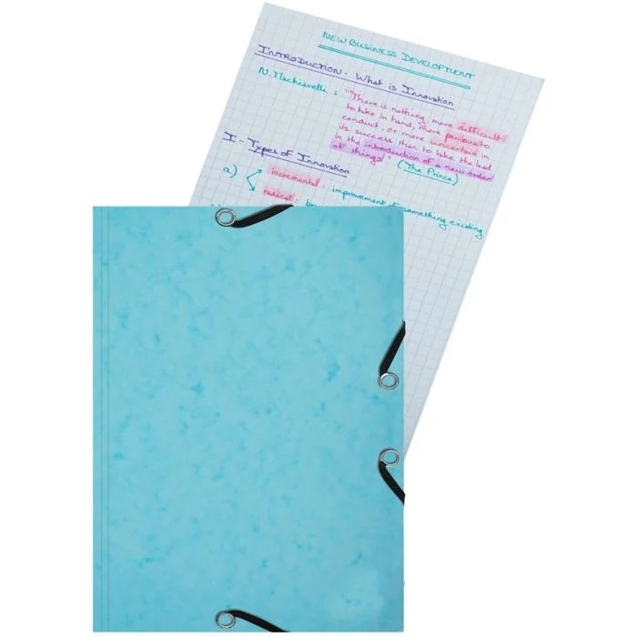 Chemise A5 à 3 rabats - Avec 25 Fiches Bristol - Assortiment EXACOMPTA Aquarel