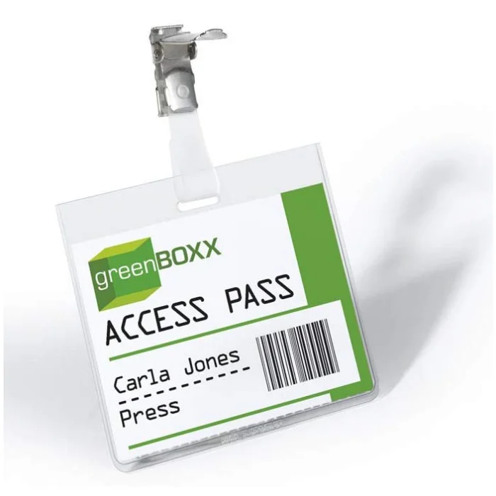 Badges horizontaux avec clip - 60 x 90 mm DURABLE Lot de 25