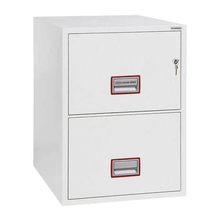 Armoire ignifugée 1H30 Dossiers suspendus 2 tiroirs Serrure à clé PHOENIX FIRE FILE FS2252K