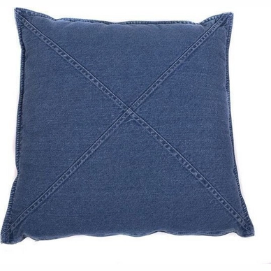 Coussin Décoratif In The Mood Denim Cross Bleu Délavé (50 x 50 cm)