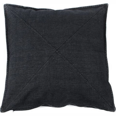 Coussin Décoratif In The Mood Denim Cross Noir (50 x 50 cm)