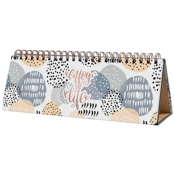 Calendrier de table perpétuel - Semainier SIGEL Jolie Abricot Inspiration