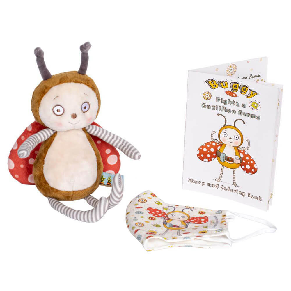 Bunnies by the Bay Buggy Plush & Book and Face Mask Gift Sett