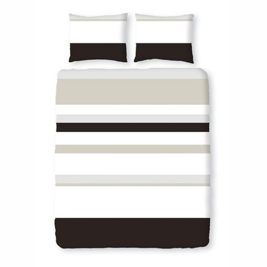 Parure de Lit Satin D'or Justin Gris Beige Satin