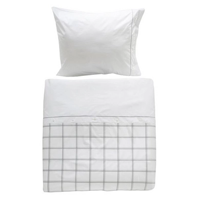 Housse de Couette Aquanova Karo Gris Argenté Satin