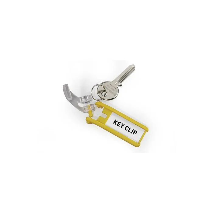 Lot de 6 Porte-clés - Jaune DURABLE KEY CLIP
