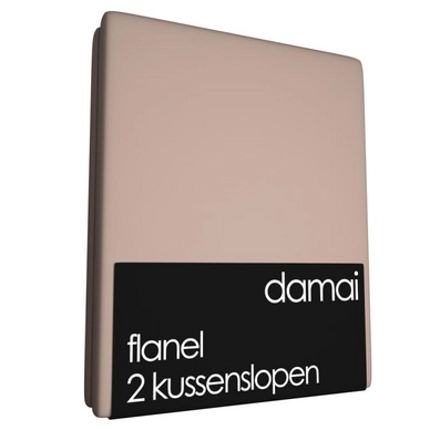 2 Taies d'Oreiller Damai Taupe (Flanelle)