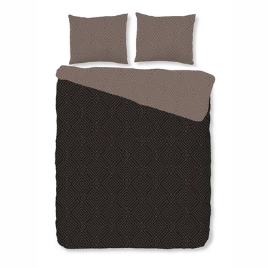 Parure de Lit Satin D'or Kwadrant Marron Satin