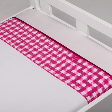 Drap Berceau Briljant Abby Checks Fuchsia (Coton)