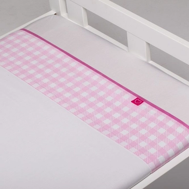 Drap Berceau Briljant Abby Checks Rose (Coton)