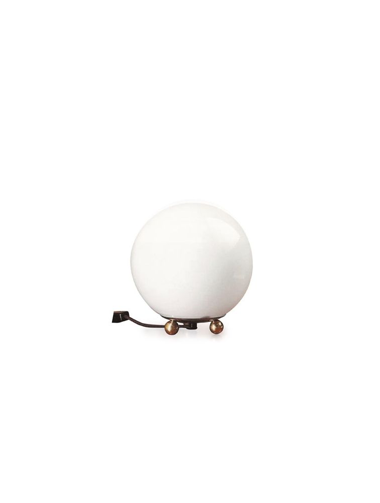 Lampe boule à verre opaline