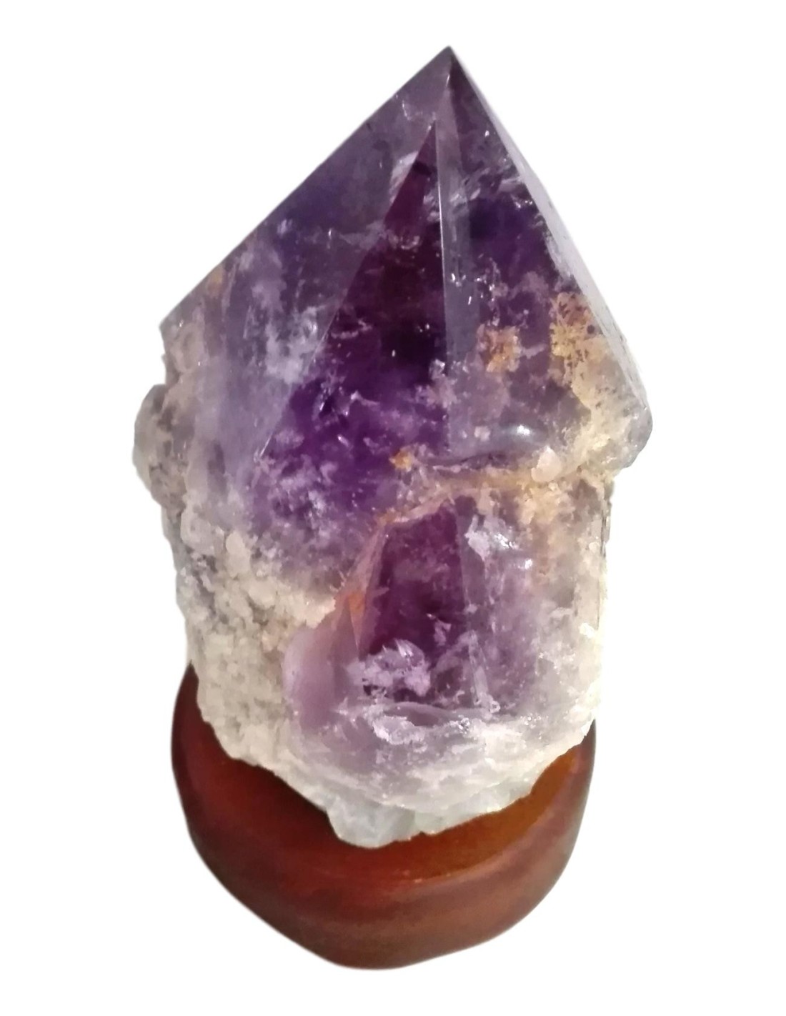 Lampe minérale améthyste uruguay polie - Apaise et purifie l'atmosphère