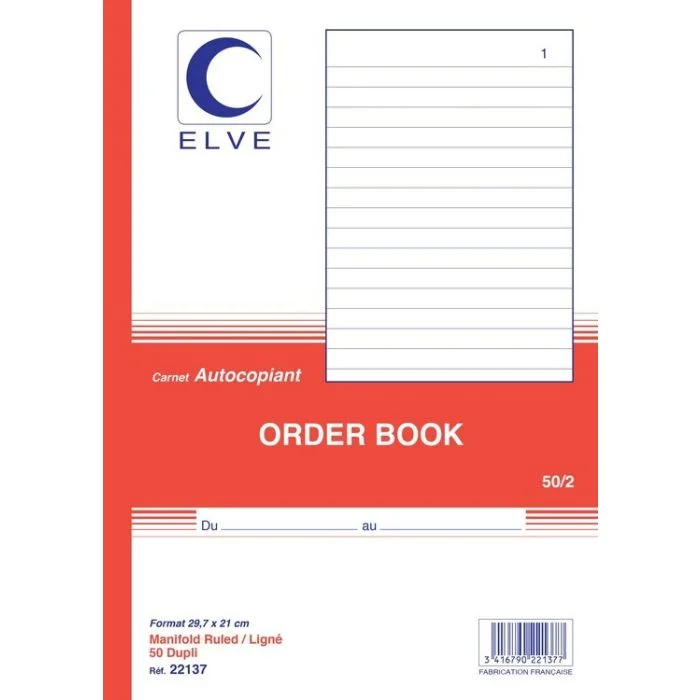 LIGNE Carnet autocopiant Dupli - 297 x 210 mm (Elve)