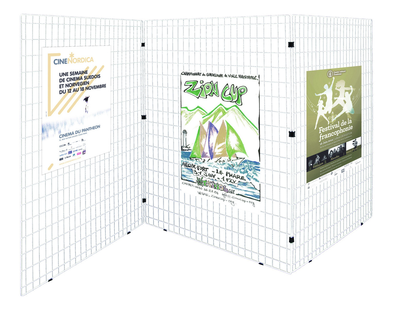 Lot de 10 fixations pour grille d'expo autoporteuse