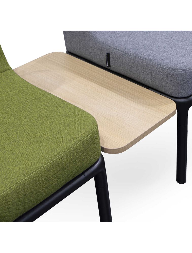 Lotua | Tablette de liaison entre chauffeuses, plateau chêne blanchi | Sokoa