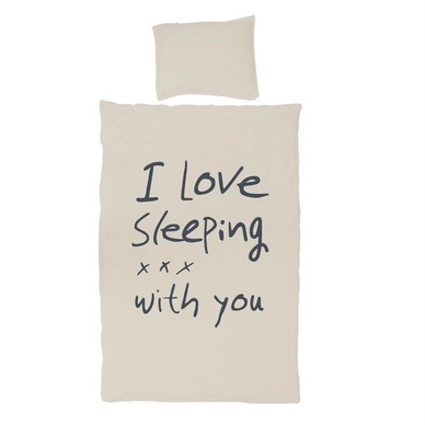 Parure de Lit VT Wonen I Love Sleeping Beige Coton