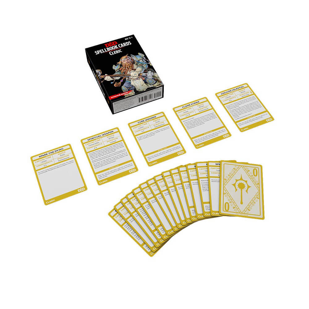 D&D Spellbook Cards Cleric Deck Revised 2017 Ed. (149 cartes)