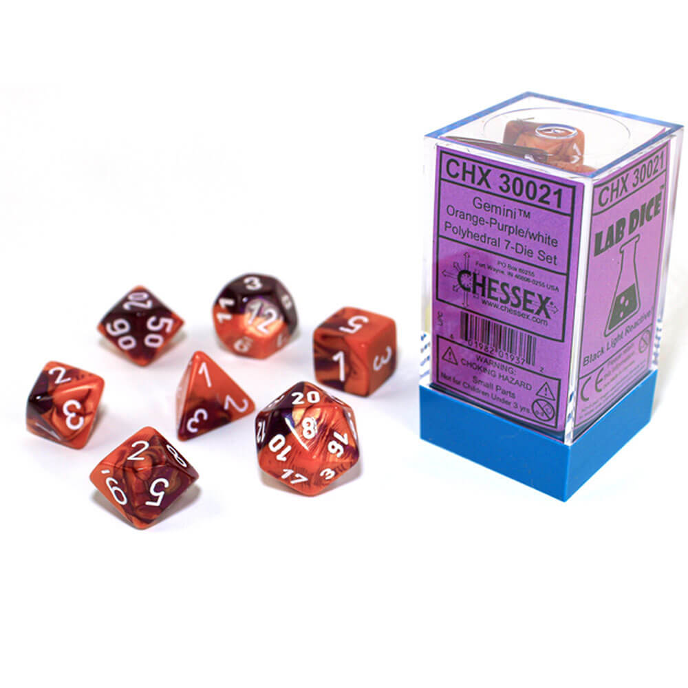 Chx 30021 Gemini Orange-Purle / White 7-DIE SET