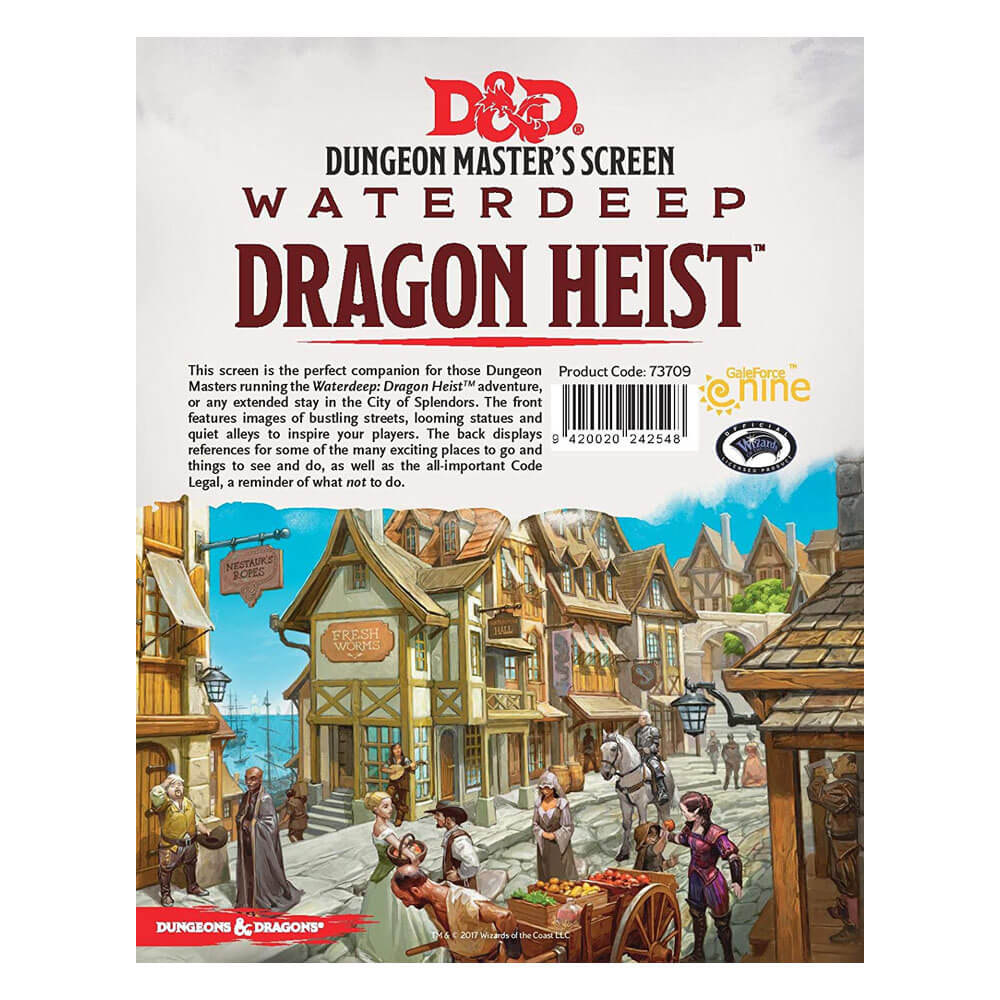 D&D Waterdeep Dragon Heist DM Écran