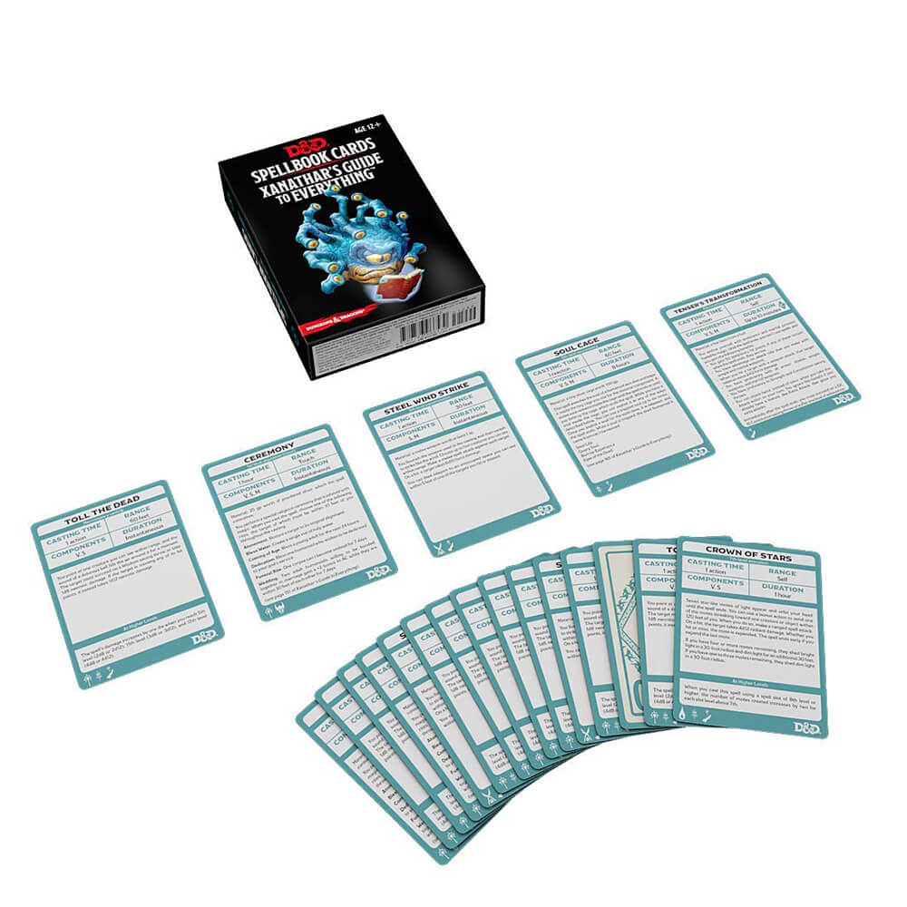 D&D Spellbook Cards Xanathars Deck 2018 Edition (95 cartes)