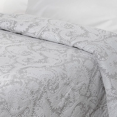 Couvre-lit Cevilit Lyon Gris/Blanc