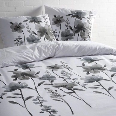 Parure de Lit Papillon Malta Noir Blanc Coton