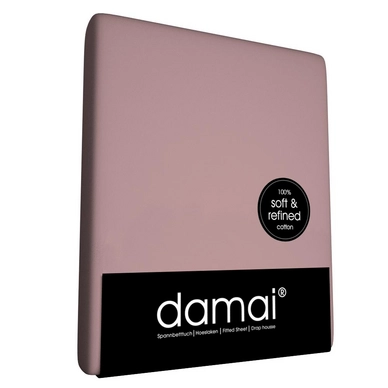 Drap-housse Sommier Tapissier / Matelas à eau Damai Mauve (Coton)