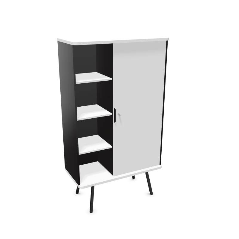 Meuble de Rangement ALTO – Bibliothèque 4 Niches – Pour Bureau Professionnel – Buronomic