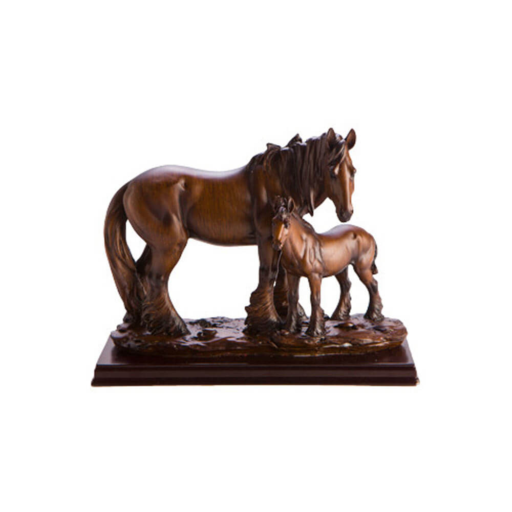 2 chevaux Famille Figurine