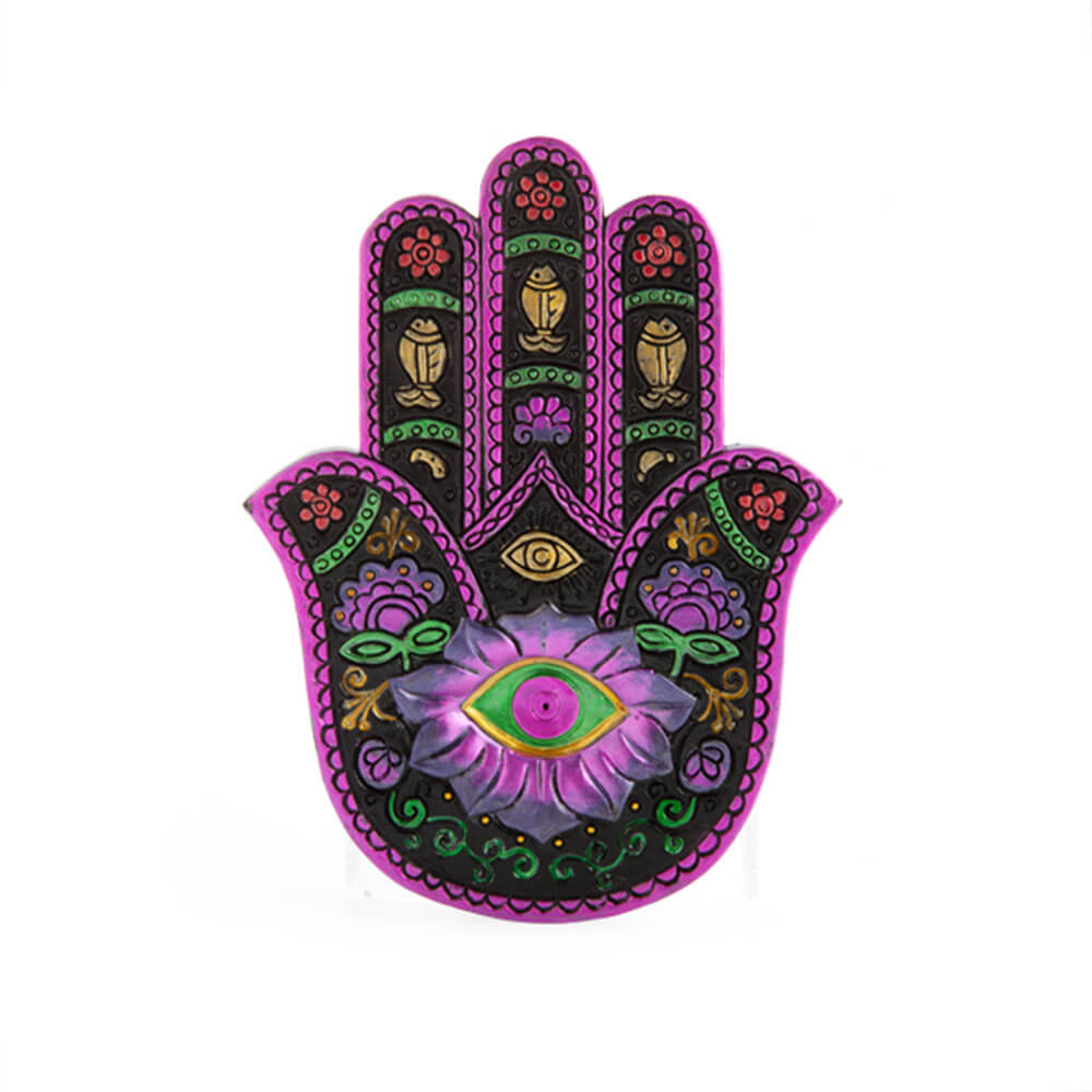 Brûleur d'encens plat Hamsa