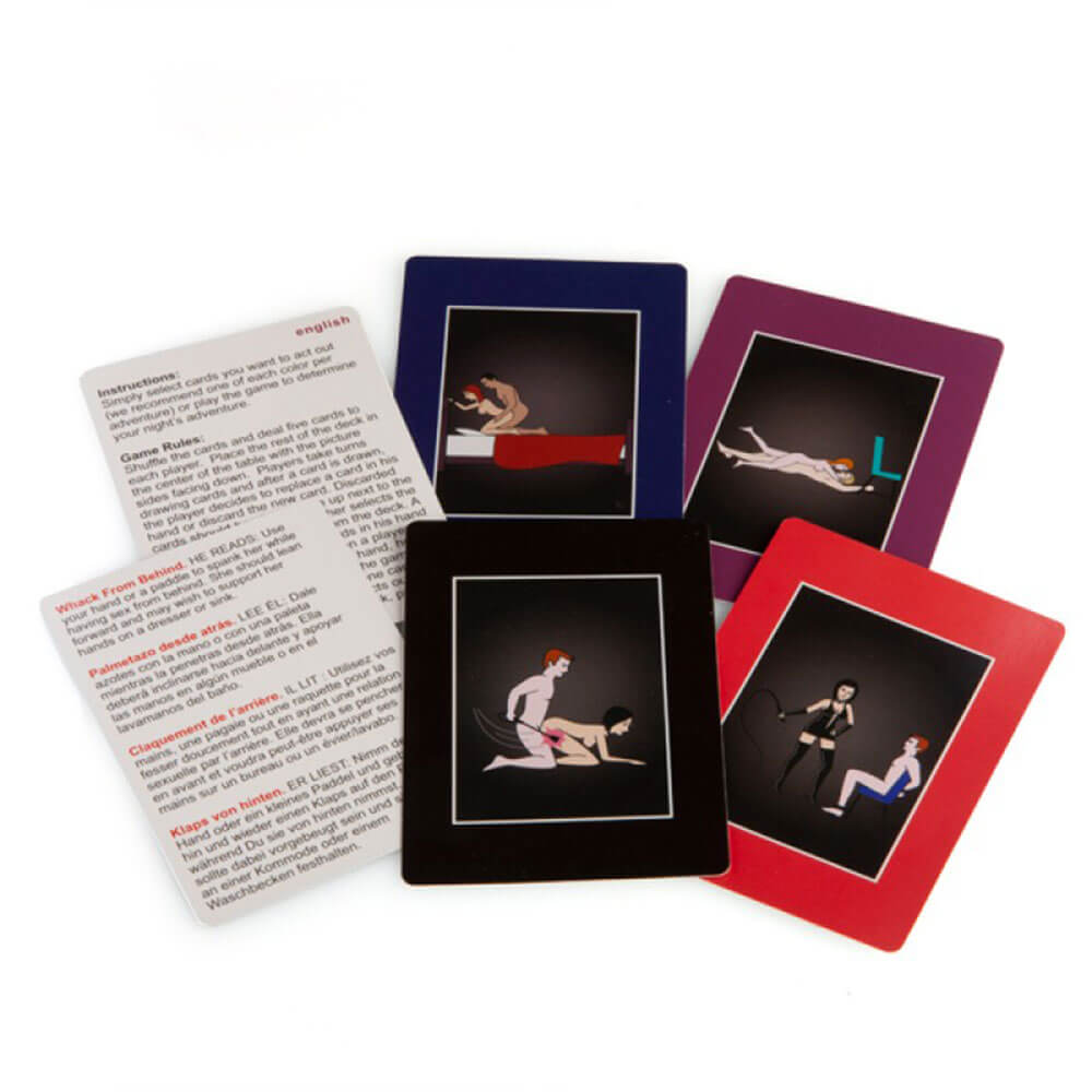50 positions de jeu de cartes adultes de bondage