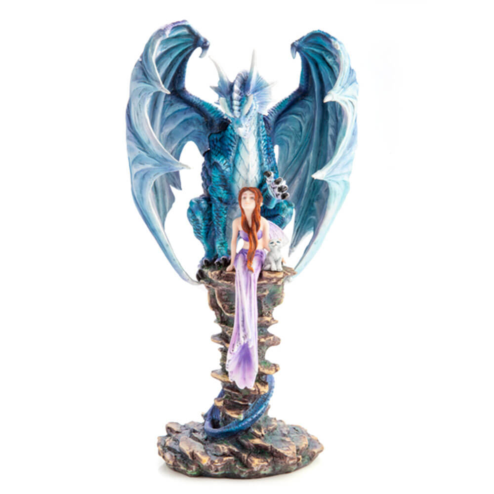 Figurine de dragon de gardien de fée bleue