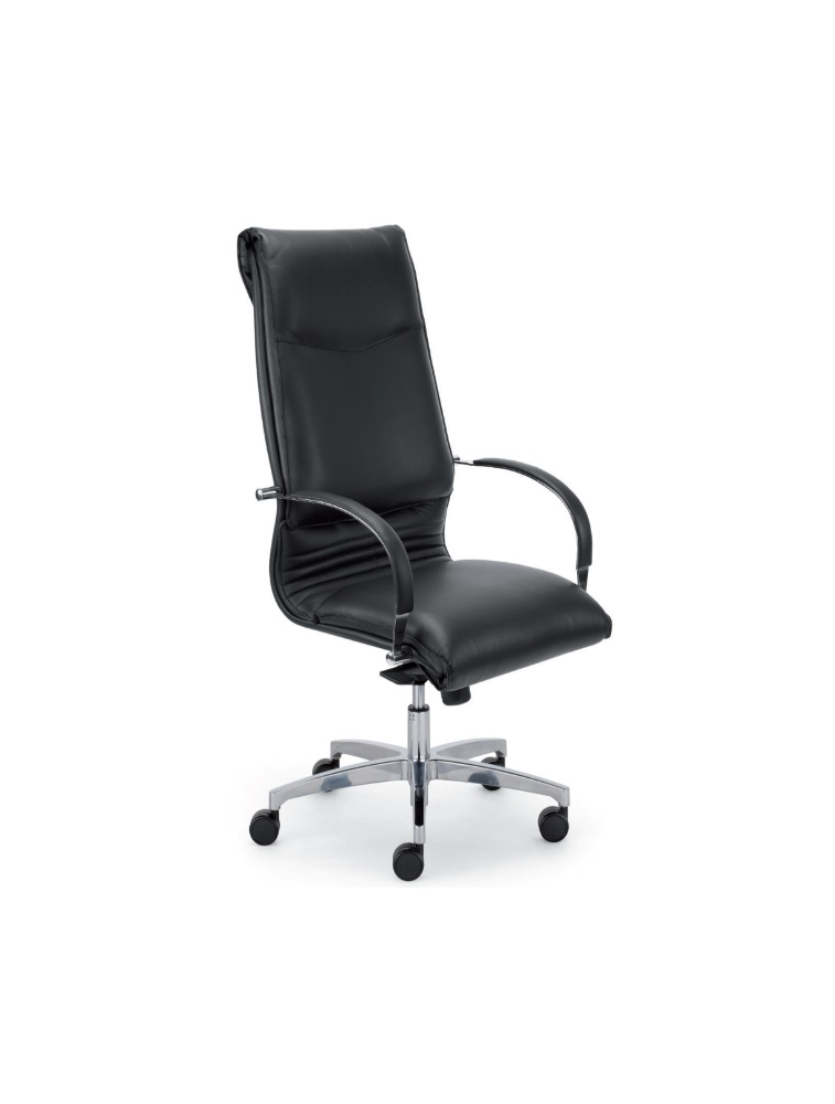 FAUTEUIL ARTUS de direction en cuir Noir