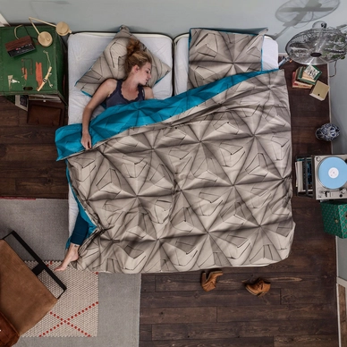 Parure de Lit SNURK Monogami Pétrole Coton