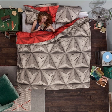 Parure de Lit SNURK Monogami Corail Coton