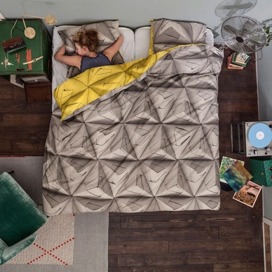 Parure de Lit SNURK Monogami Moutard Coton