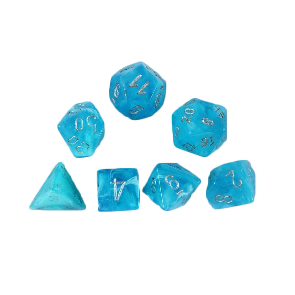 Chessex Polyéddral 7 die Sky / Silver Set