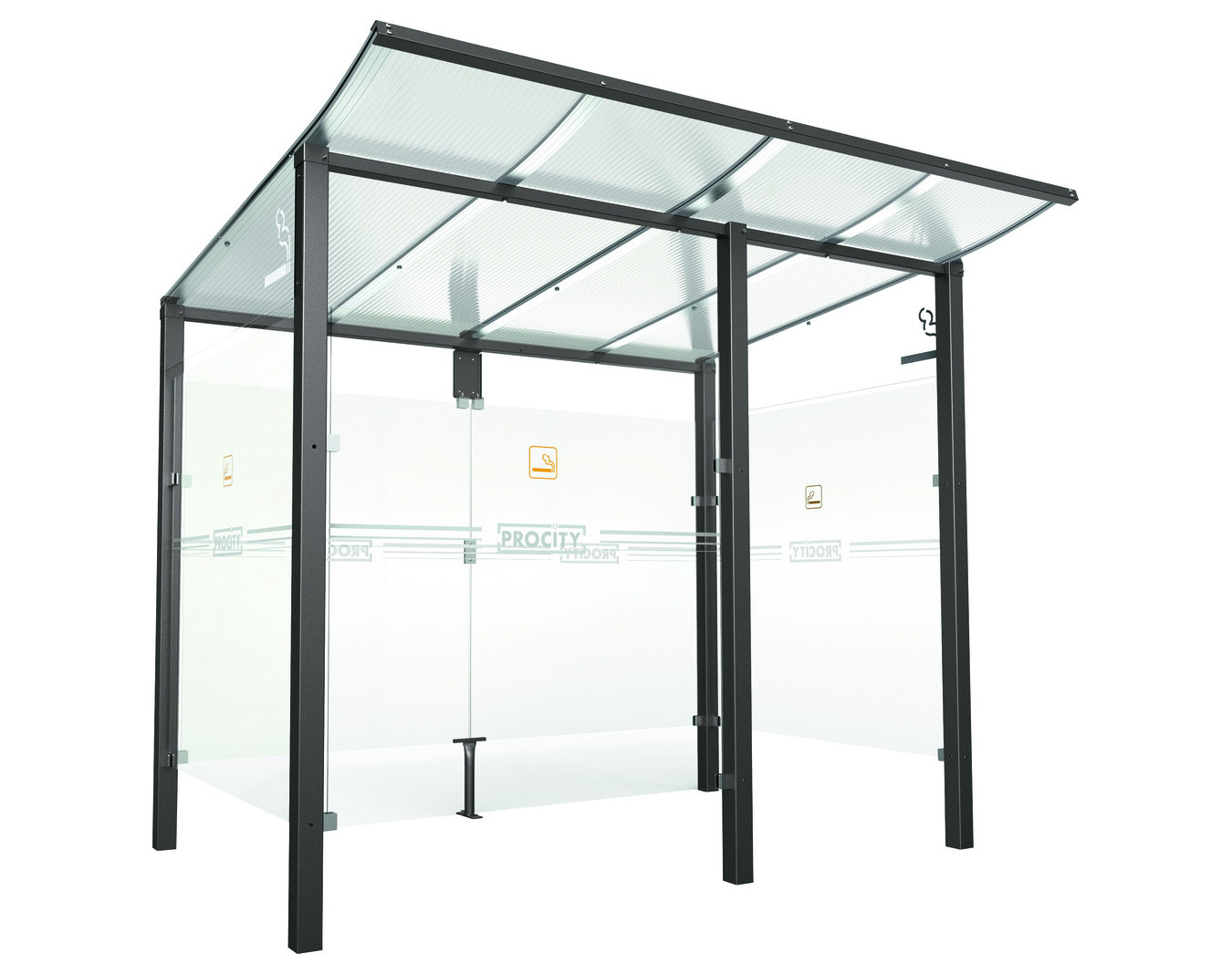 Options pour abri fumeur acier Modulo