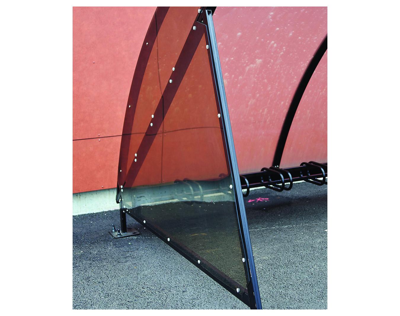 Paire de bardage latéraux abri vélo Demi-lune