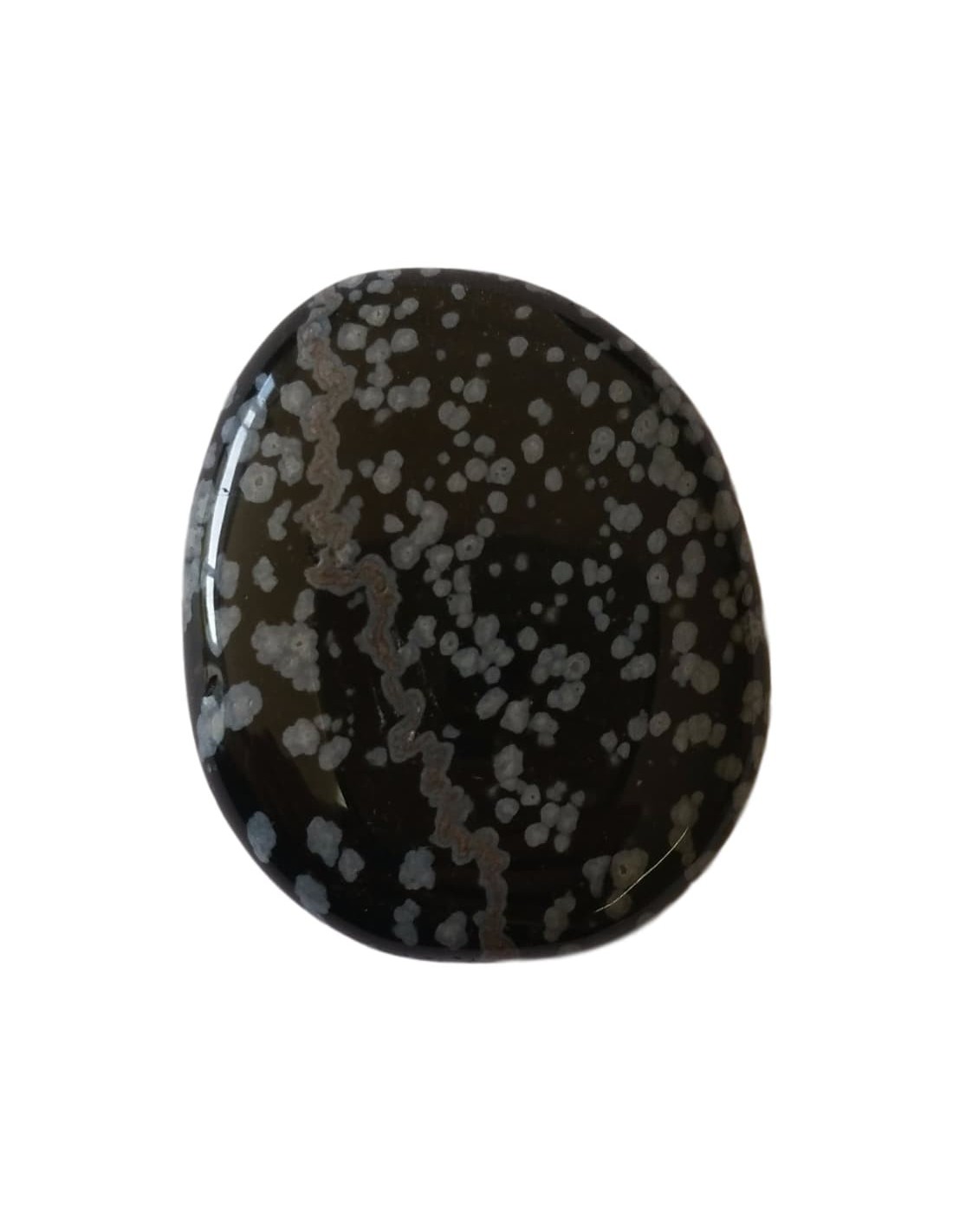 Palet en obsidienne neige - Favorise la relaxation et l'équilibre énergétique