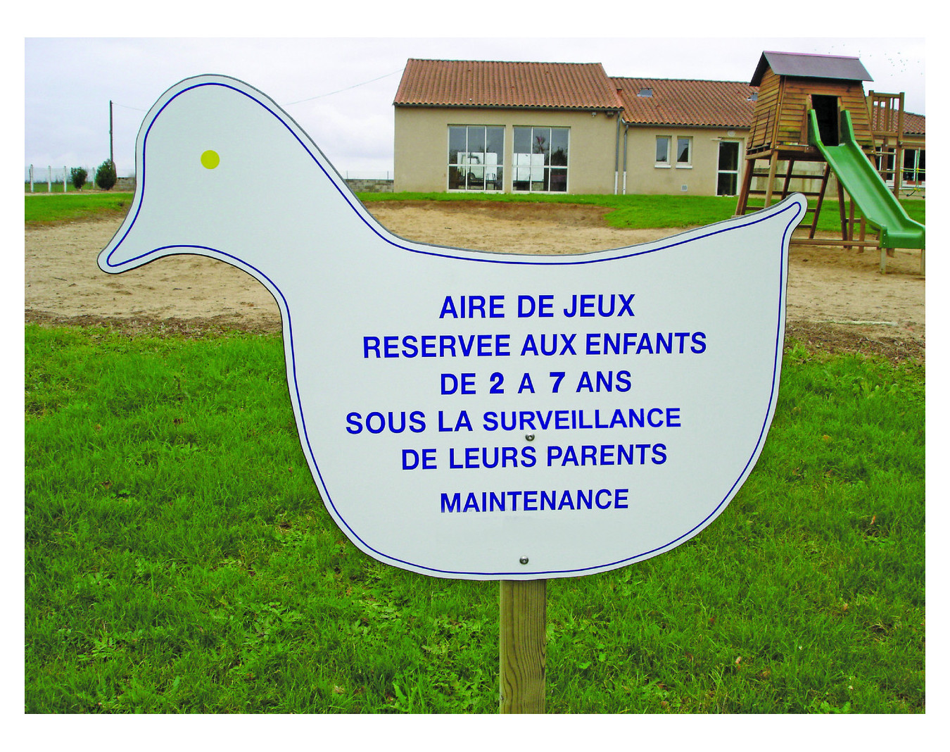 Panneau aire de jeux Canard
