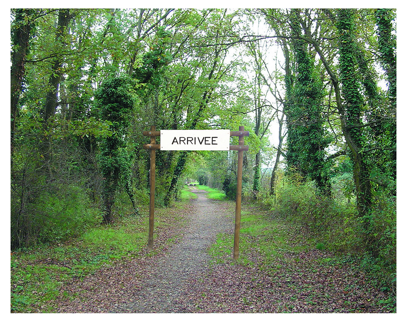 Panneau arrivée - Parcours sportif