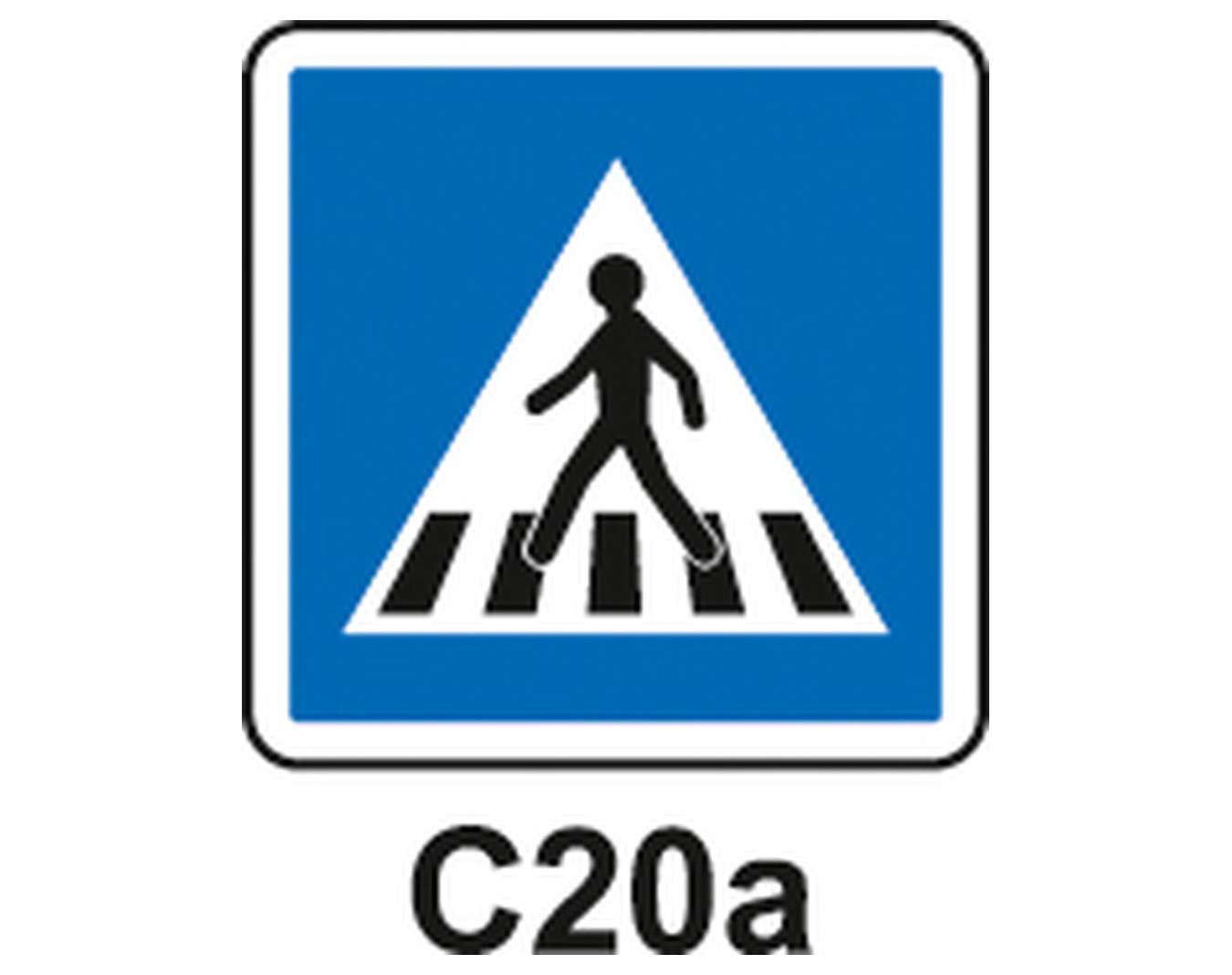 Panneau C20a - Passage pour piétons
