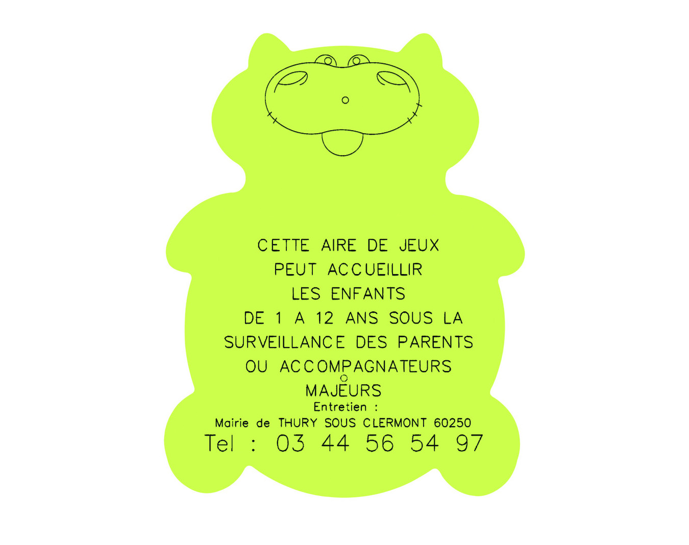 Panneau d'aire de jeux Animal