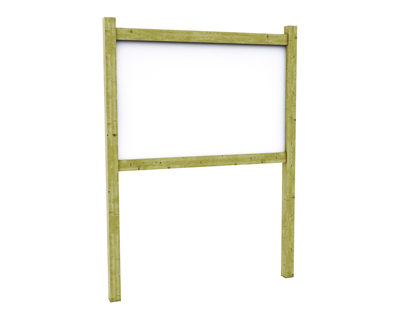 Panneau d'information bois poteaux carrés